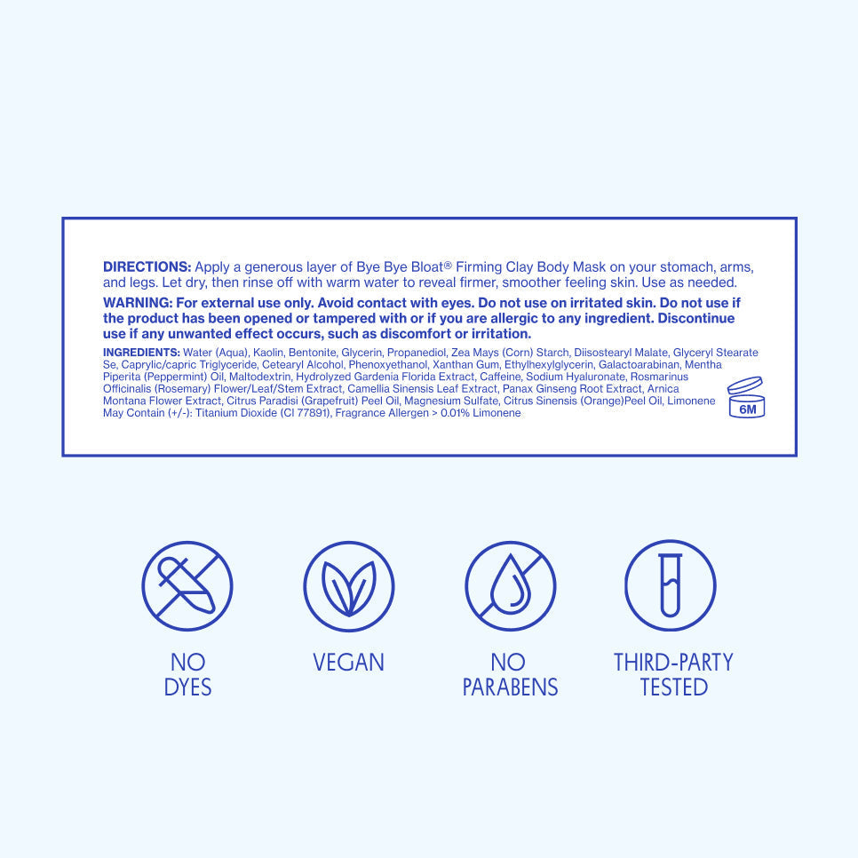 Bye Bye Bloat Firming Clay Body Mask P1