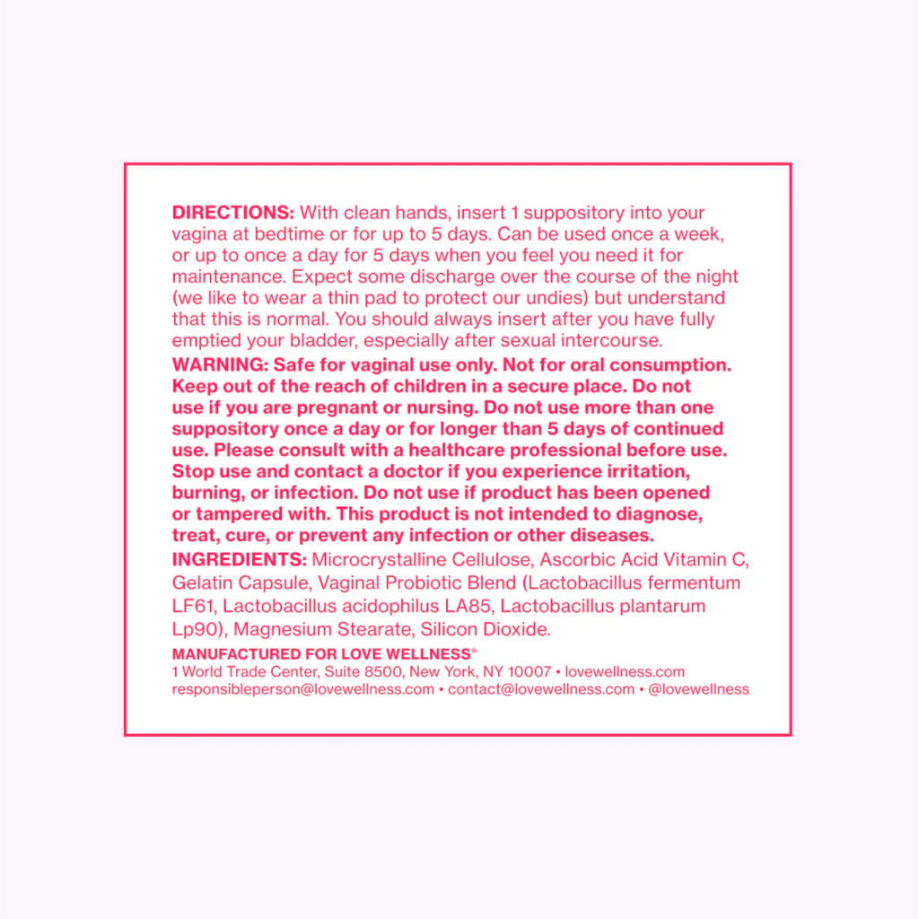 Flora Power Vaginal Probiotic Suppositories T7
